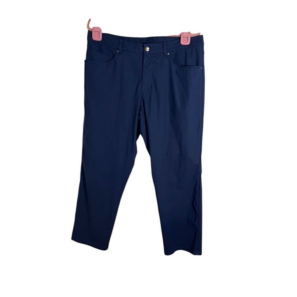 Lululemon Pant Men 36 Blue ABC Classic Fit Warpstreme Straight Leg Preppy